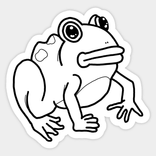 Bug-Eyed Frog (B&W) Sticker